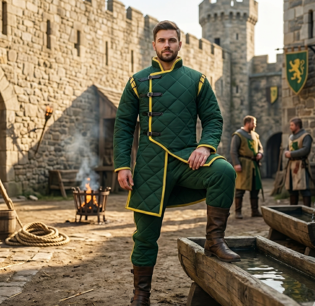 Royal Blue Gambeson : Viking Costume - Ren-faire Cosplay Dress
