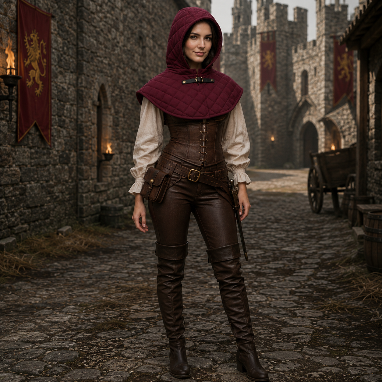 Renaissance Cotton Hood | Medieval Costume Accessory