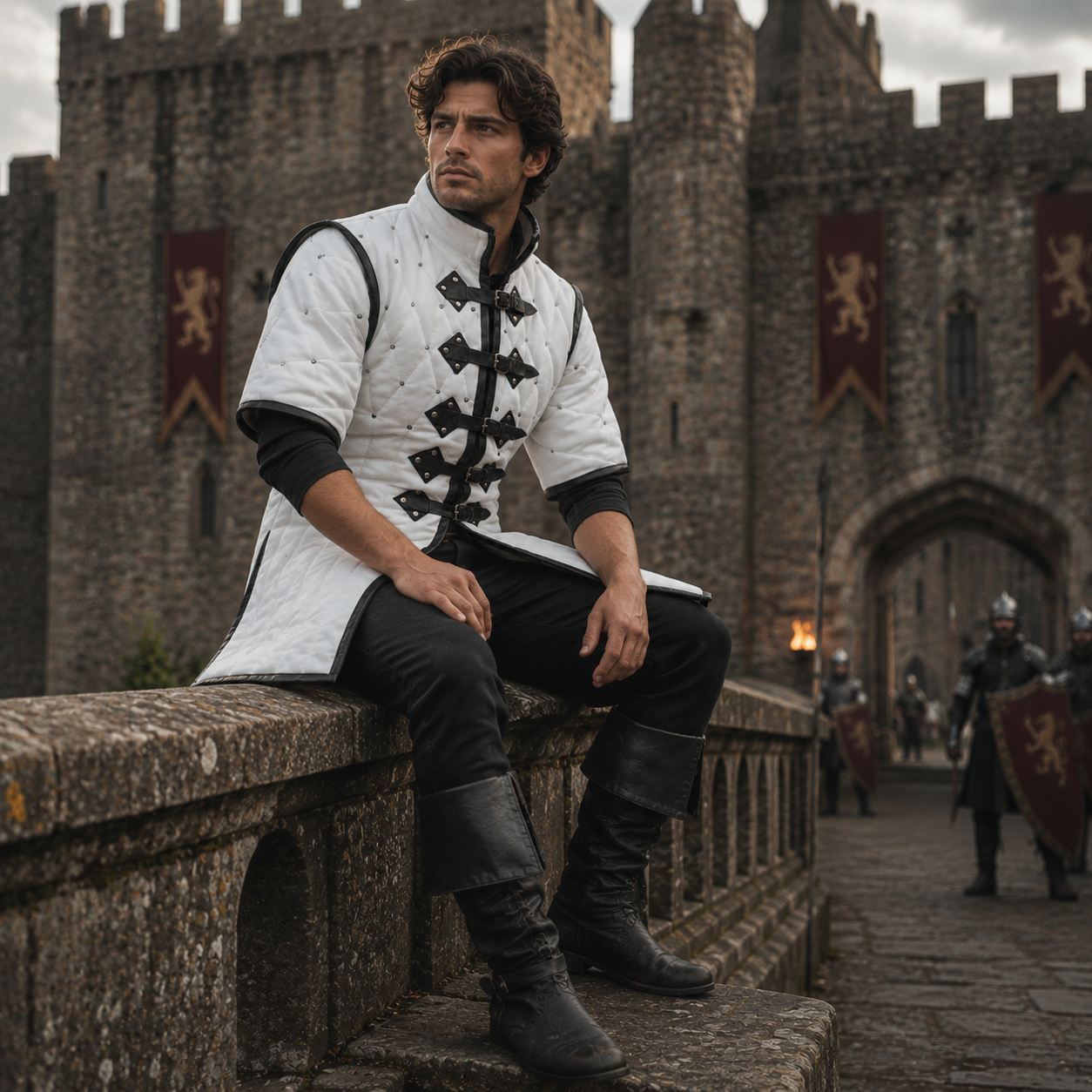 Medieval Gambeson Armour – Quilted Padded Costume , Renaissance Faire Dress