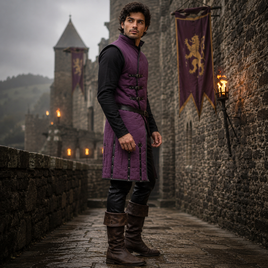 Medieval Sleeveless Gambeson Long Length | LARP & Halloween Costume