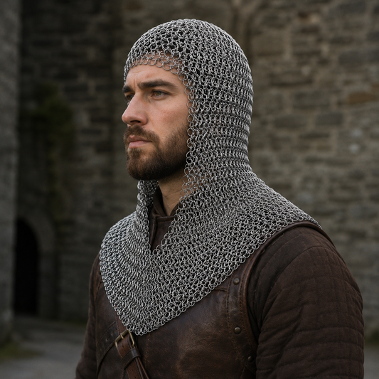 Medieval Butted Chainmail Coif – Ren Faire & LARP