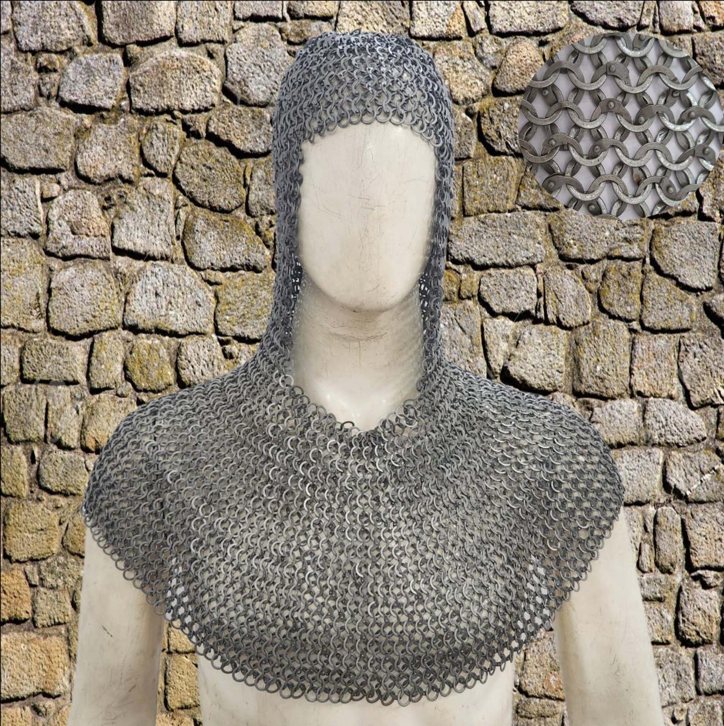 Medieval Chainmail Shirt- 9MM Flat Riveted With Washer