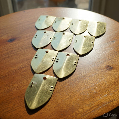 Brass Lorica Squamata Scales | Roman Armor Repair & Reenactment Kit, types 11