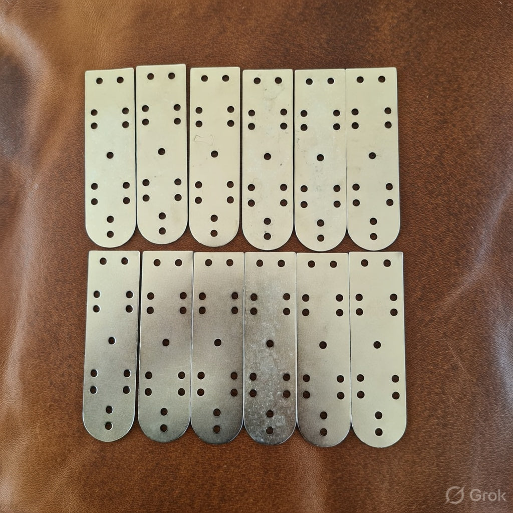 Birka Steel Lamellar Scales – 25 Loose Lamellae for Viking, Rus & Khazar Armor, Types -8
