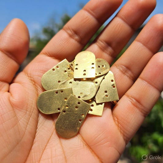 Brass Loose Scale Reproduction for Lorica Squamata Armor Repair, 13mm x 25mm Types 14,