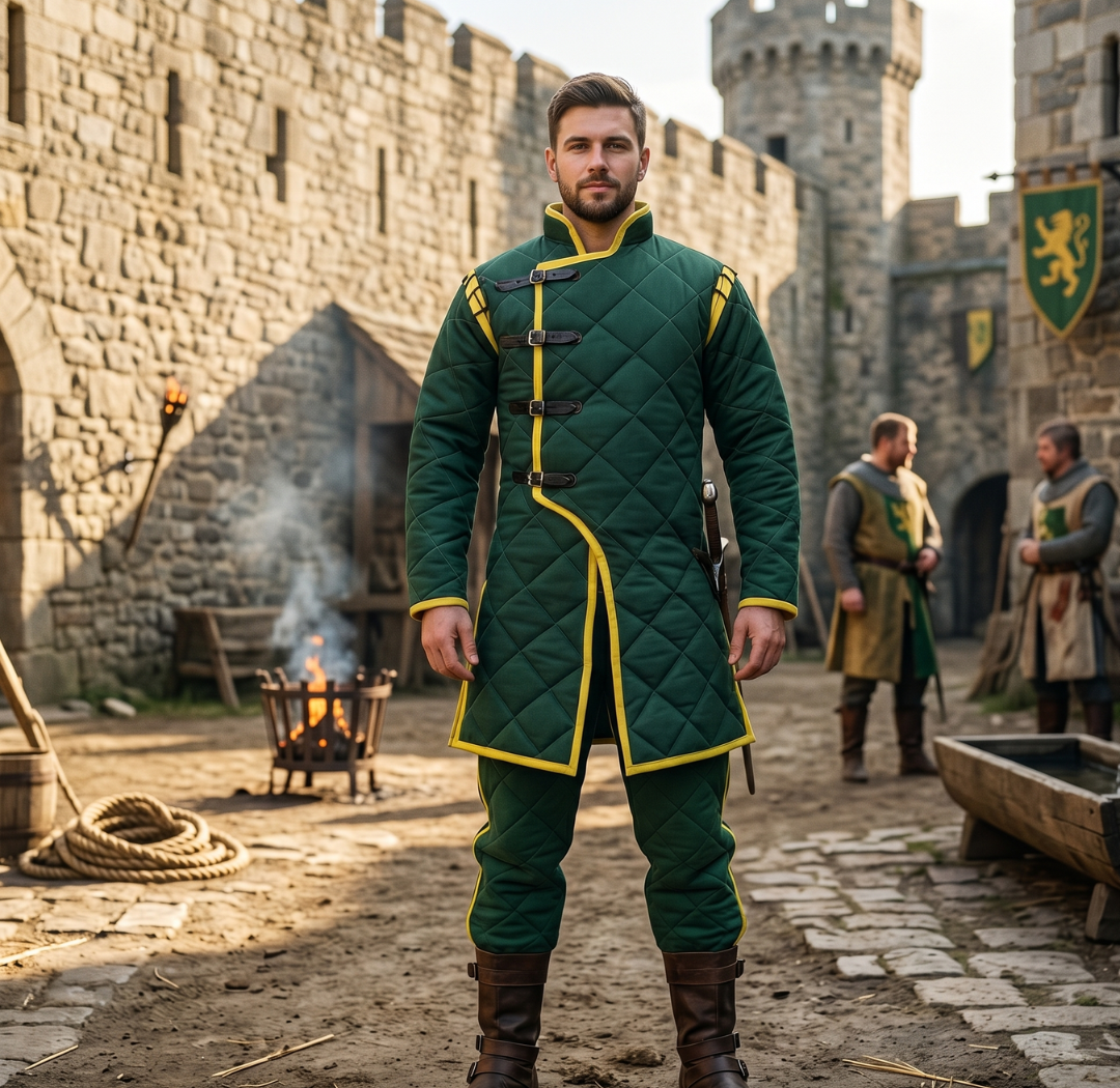 Royal Blue Gambeson : Viking Costume - Ren-faire Cosplay Dress