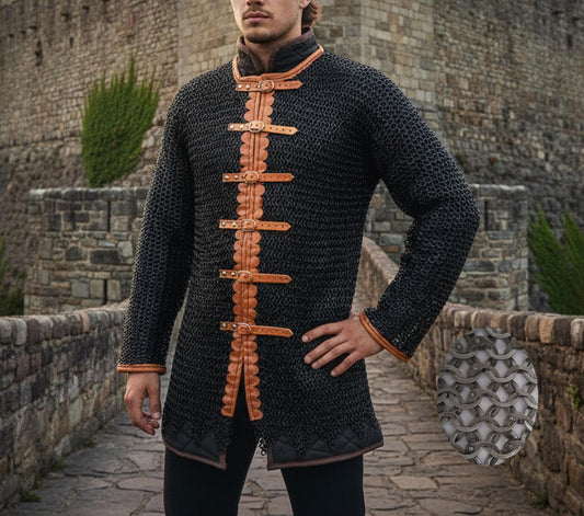 Medieval Chainmail Shirt- 9MM Flat Riveted With Washer