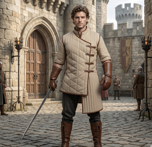 Ren faire Armour Gambeson : Royal Blue Padded Costume