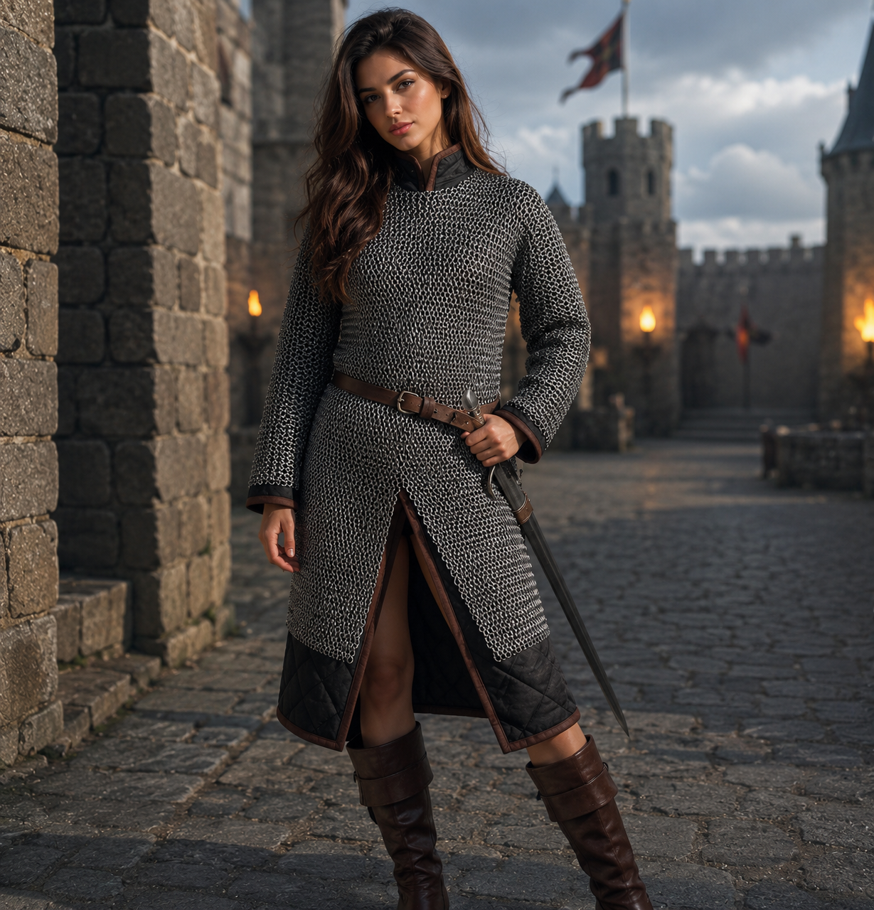 Medieval Chainmail Shirt – 9mm Flat Riveted Rings with Solid Washers