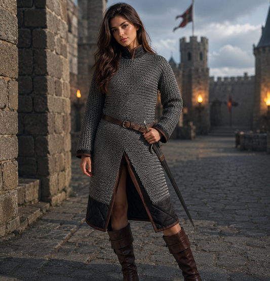Medieval Chainmail Shirt – 9mm Flat Riveted Rings with Solid Washers