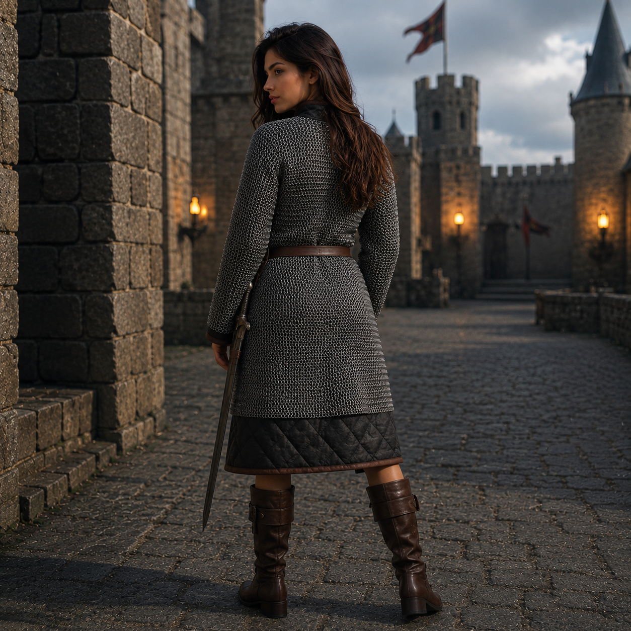 Medieval Chainmail Shirt – 9mm Flat Riveted Rings with Solid Washers