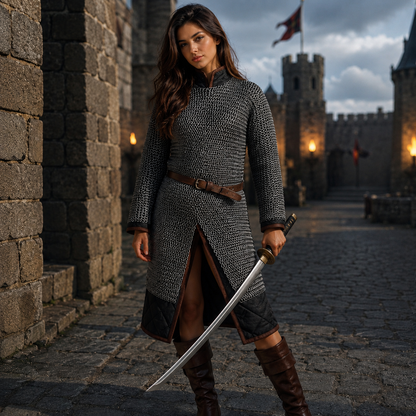 Medieval Chainmail Shirt – 9mm Flat Riveted Rings with Solid Washers