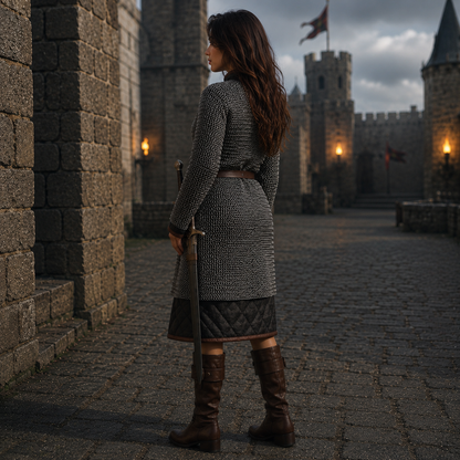 Medieval Chainmail Shirt – 9mm Flat Riveted Rings with Solid Washers