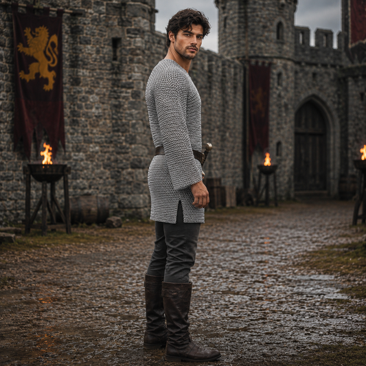 Aluminum Chainmail Shirt – 9mm Round Riveted Rings with Washers