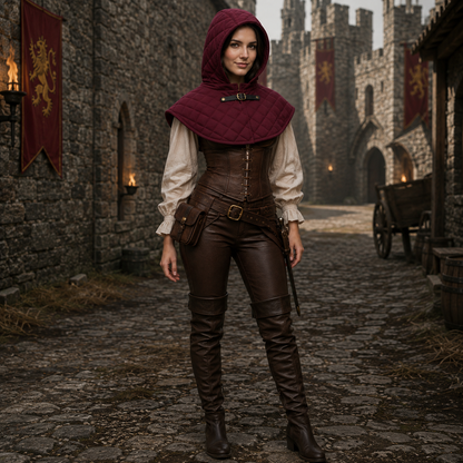 Renaissance Cotton Hood | Medieval Costume Accessory