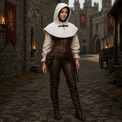 Renaissance Cotton Hood | Medieval Costume Accessory