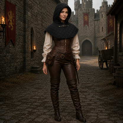 Renaissance Cotton Hood | Medieval Costume Accessory