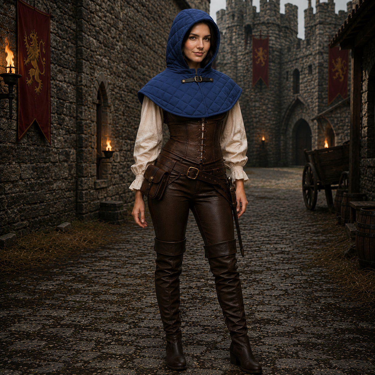 Renaissance Cotton Hood | Medieval Costume Accessory