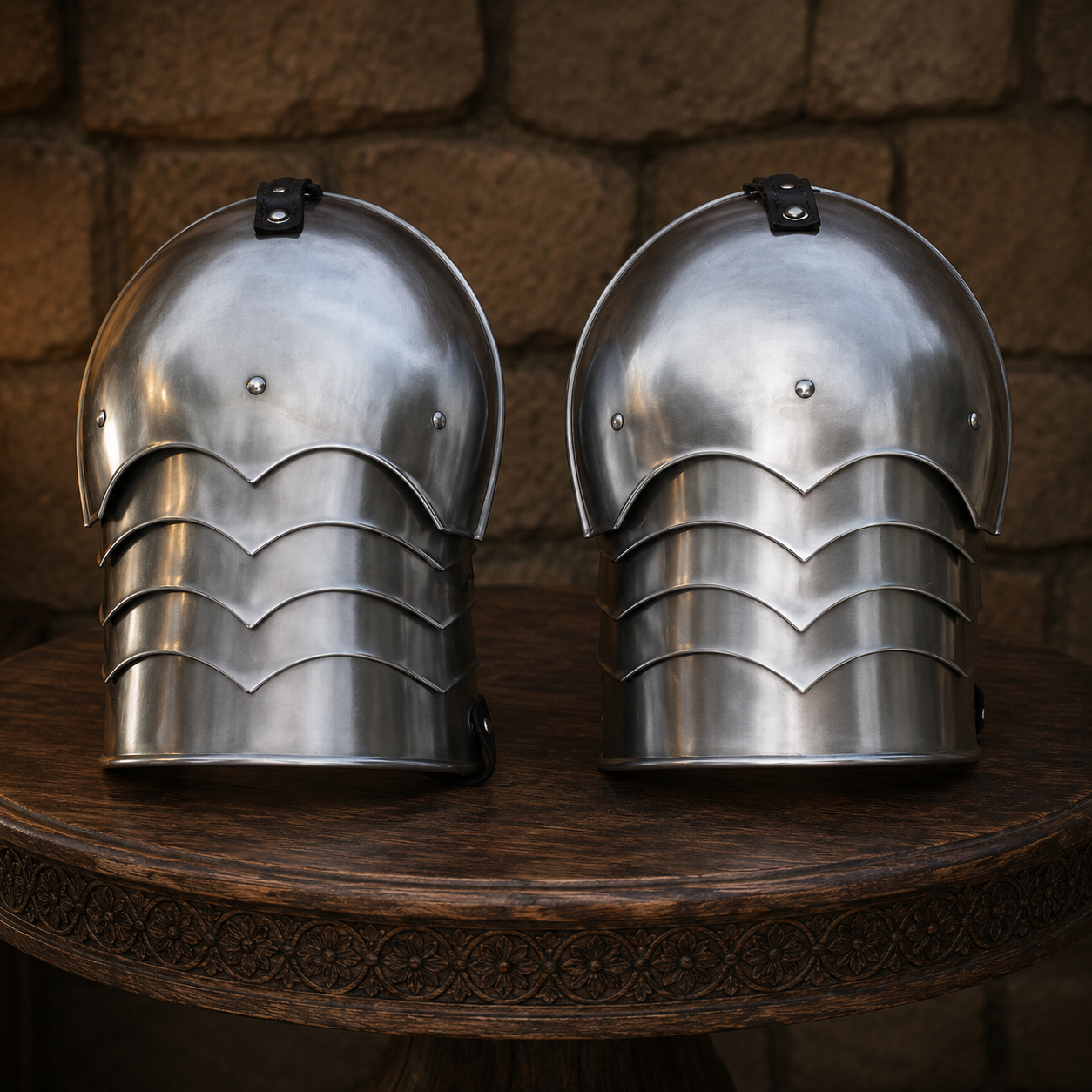 Simple XIV Century Medieval Pauldrons arm| Steel Pauldrons| pauldrons sca armor steel armor medieval SCA Larp, Thanks giving gift