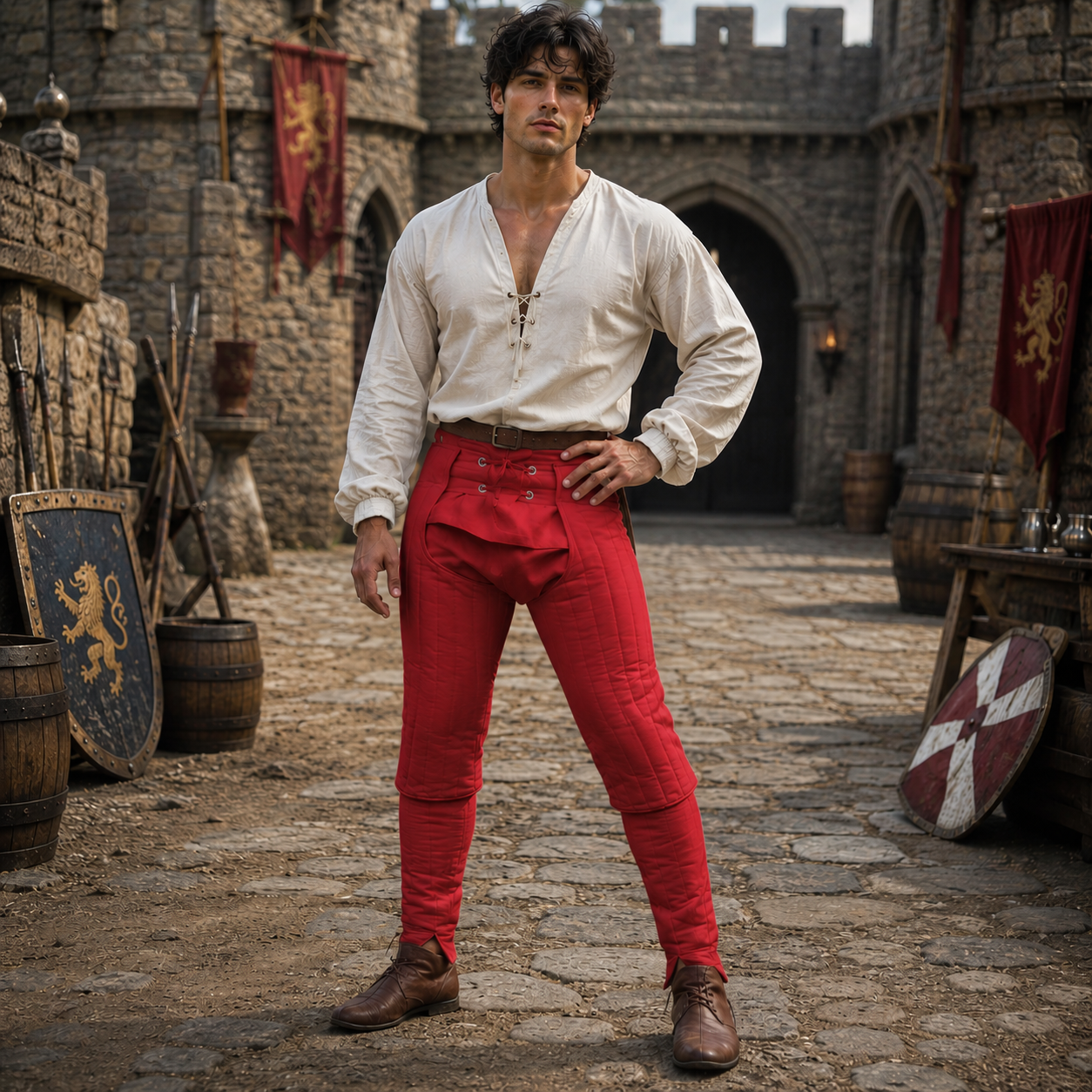 Medieval Cotton Leggings – Ren Faire & LARP Costume