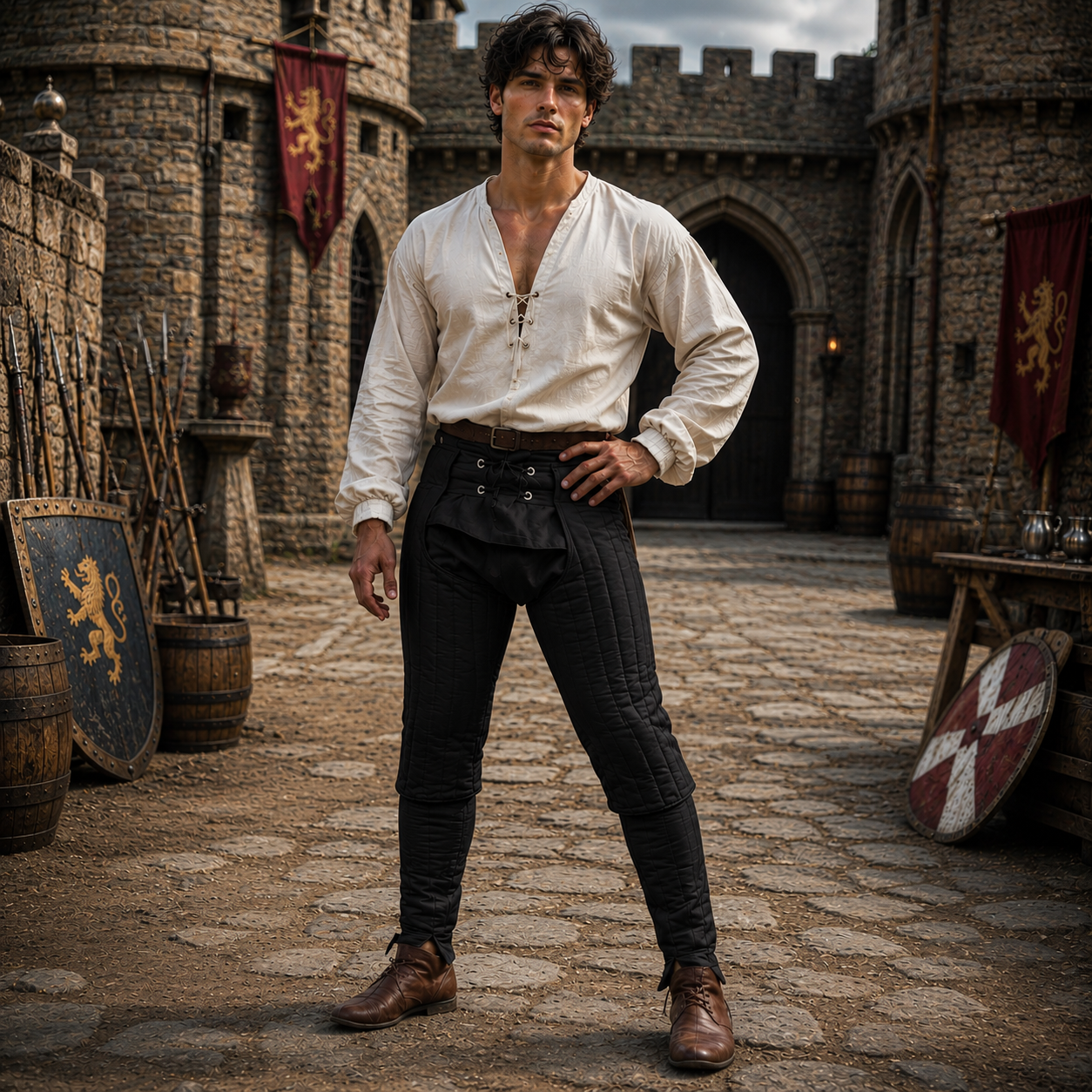 Medieval Cotton Leggings – Ren Faire & LARP Costume