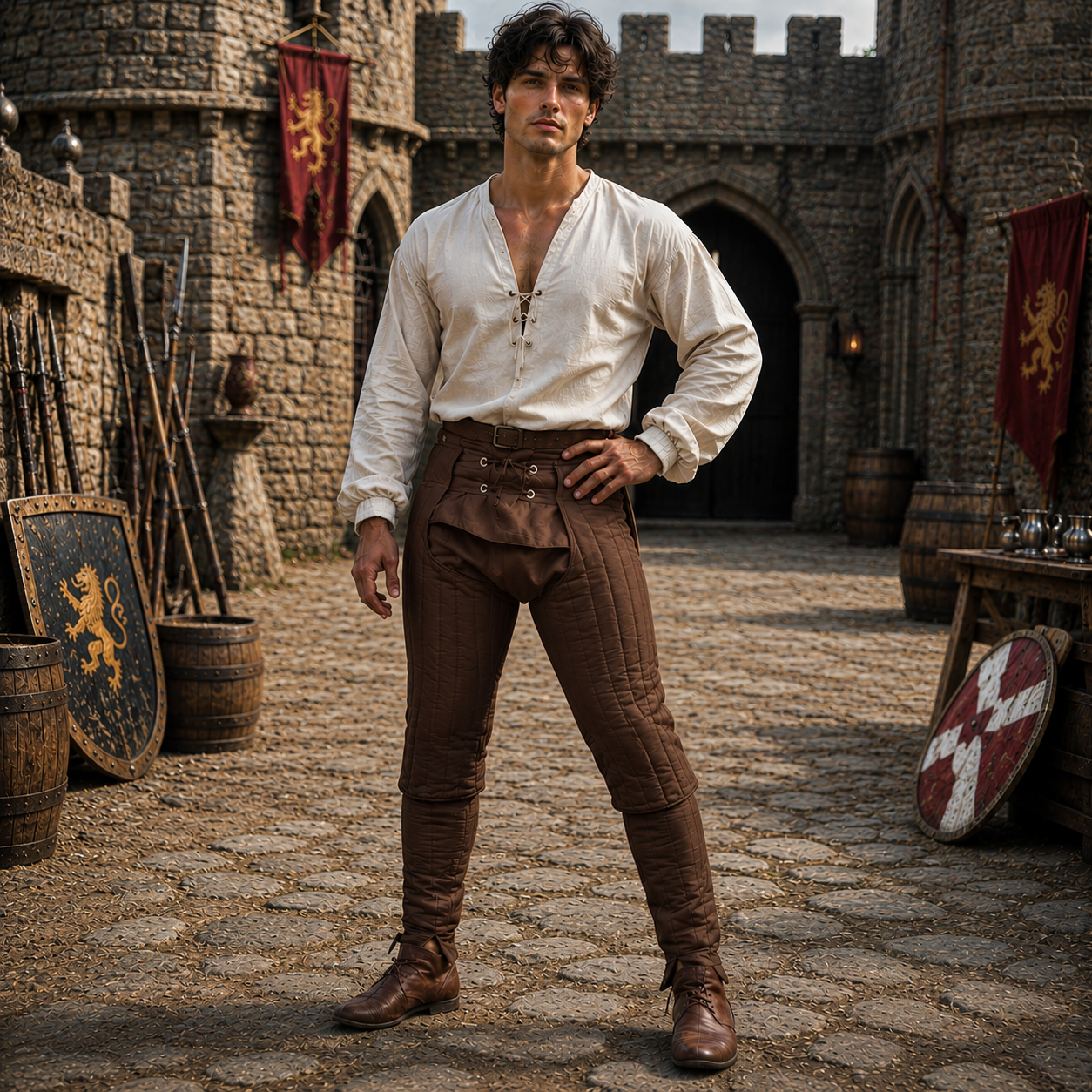 Medieval Cotton Leggings – Ren Faire & LARP Costume