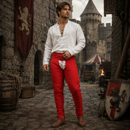 Medieval Cotton Leggings, Thick Padded Chausses Lower Under Gambeson Hauberk SCA Armor,