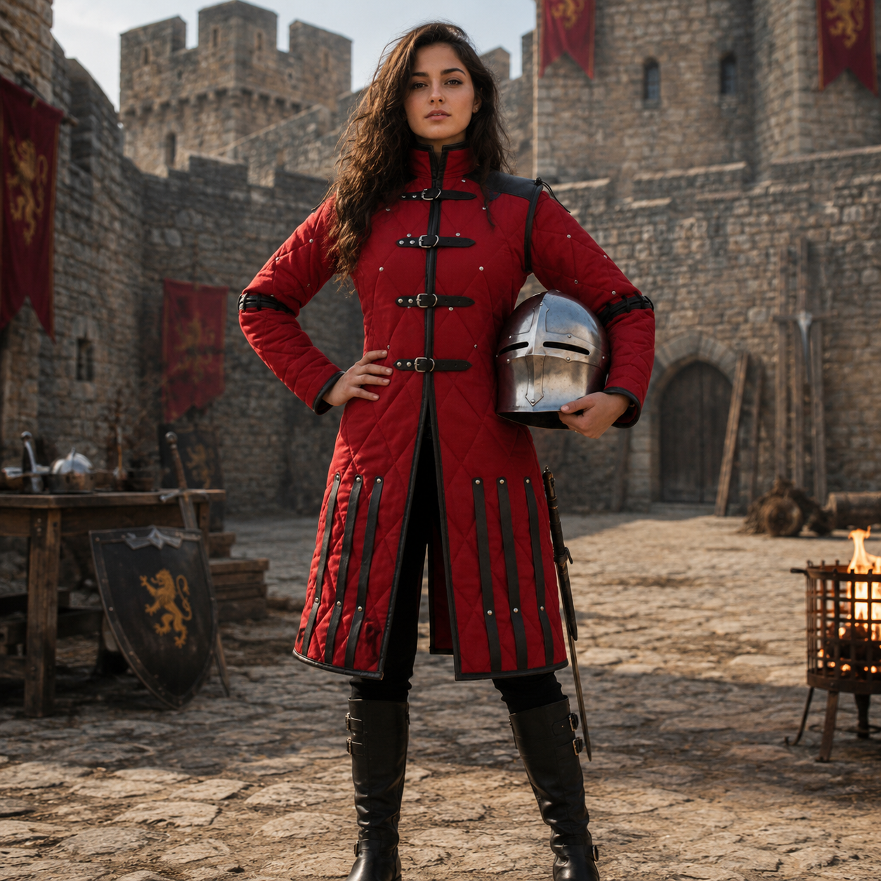 Renaissance Faire Gambeson – Cotton Padded Armor Jacket