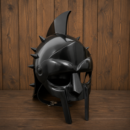 Gladiator Maximus Helmet: for Role Play with Display Stand for Home Office Decor