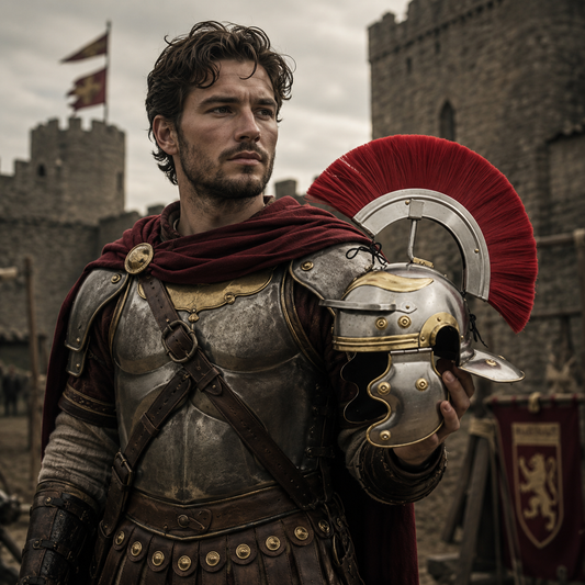 Roman Centurion Helmet ,New Roman helmet With Red Plume