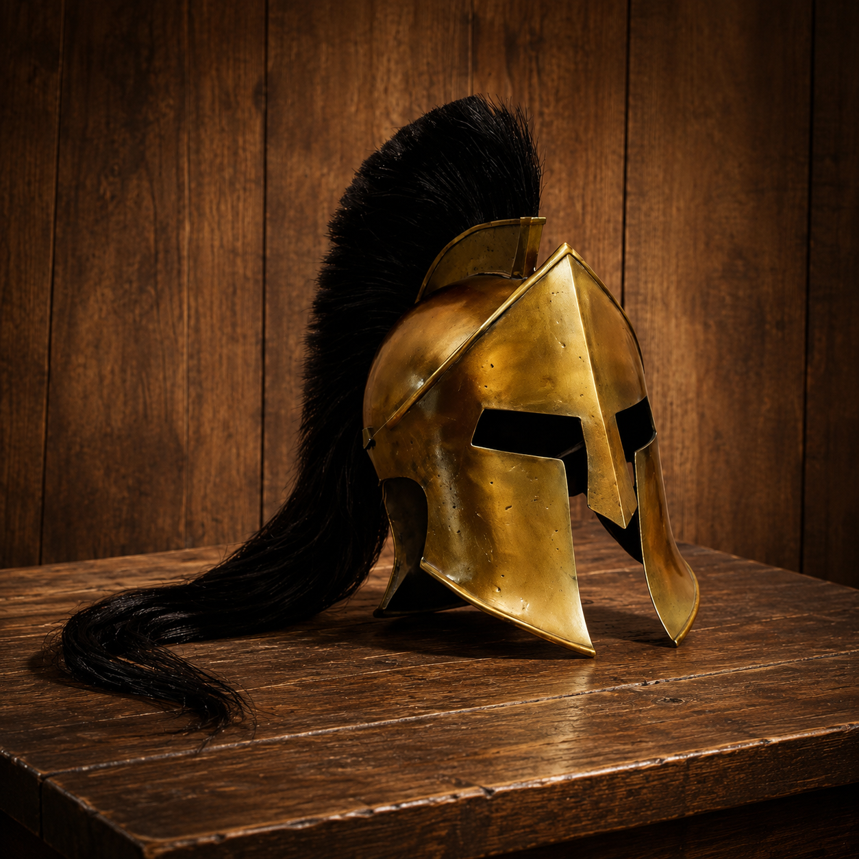 Brass Antic Spartan Warrior Helmet: 300 Movie Replica,  Spartan helmet