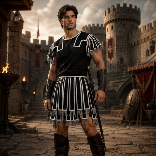 Roman Subarmalis ,  Black w white Roman Clothes Soldiers Military