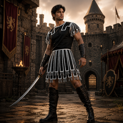 Roman Subarmalis ,  Black w white Roman Clothes Soldiers Military
