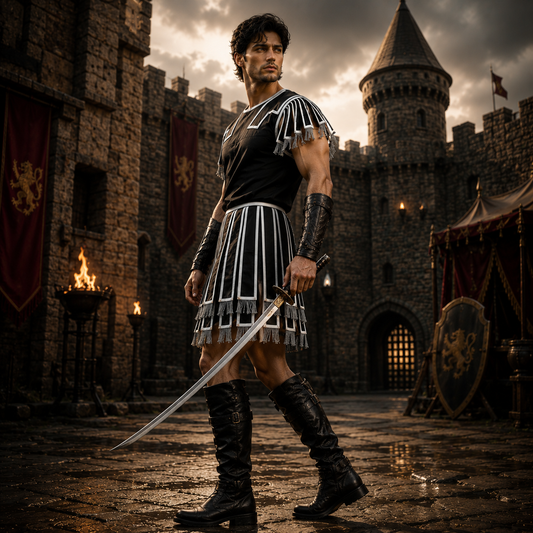 Roman Subarmalis ,  Black w white Roman Clothes Soldiers Military