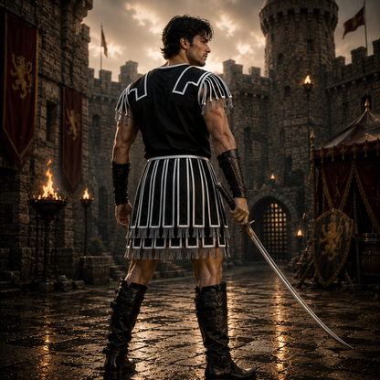 Roman Subarmalis ,  Black w white Roman Clothes Soldiers Military