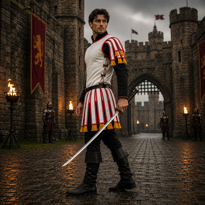 Yellow  Roman Subarmalis: Cotton Padded Armor, Ren-faire Costume