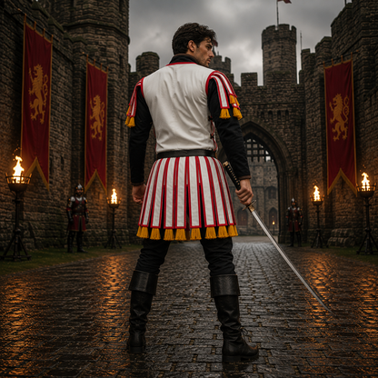 Yellow  Roman Subarmalis: Cotton Padded Armor, Ren-faire Costume