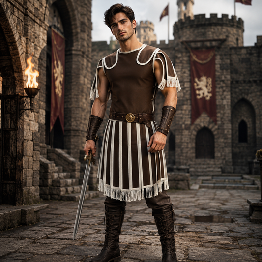 Roman Subarmalis Armor Costume – Padded Roman Soldier for LARP, Reenactment & Cosplay