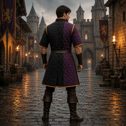 Twin Color Ren faire Costume ,  Viking Gambeson ,