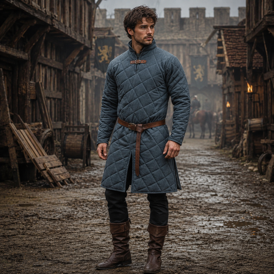 Medieval Costume | Grey Renaissance Gambeson