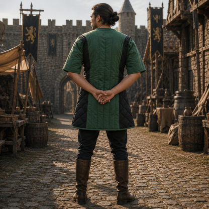 Twin Color Medieval Gambeson, Renaissance fair Costume