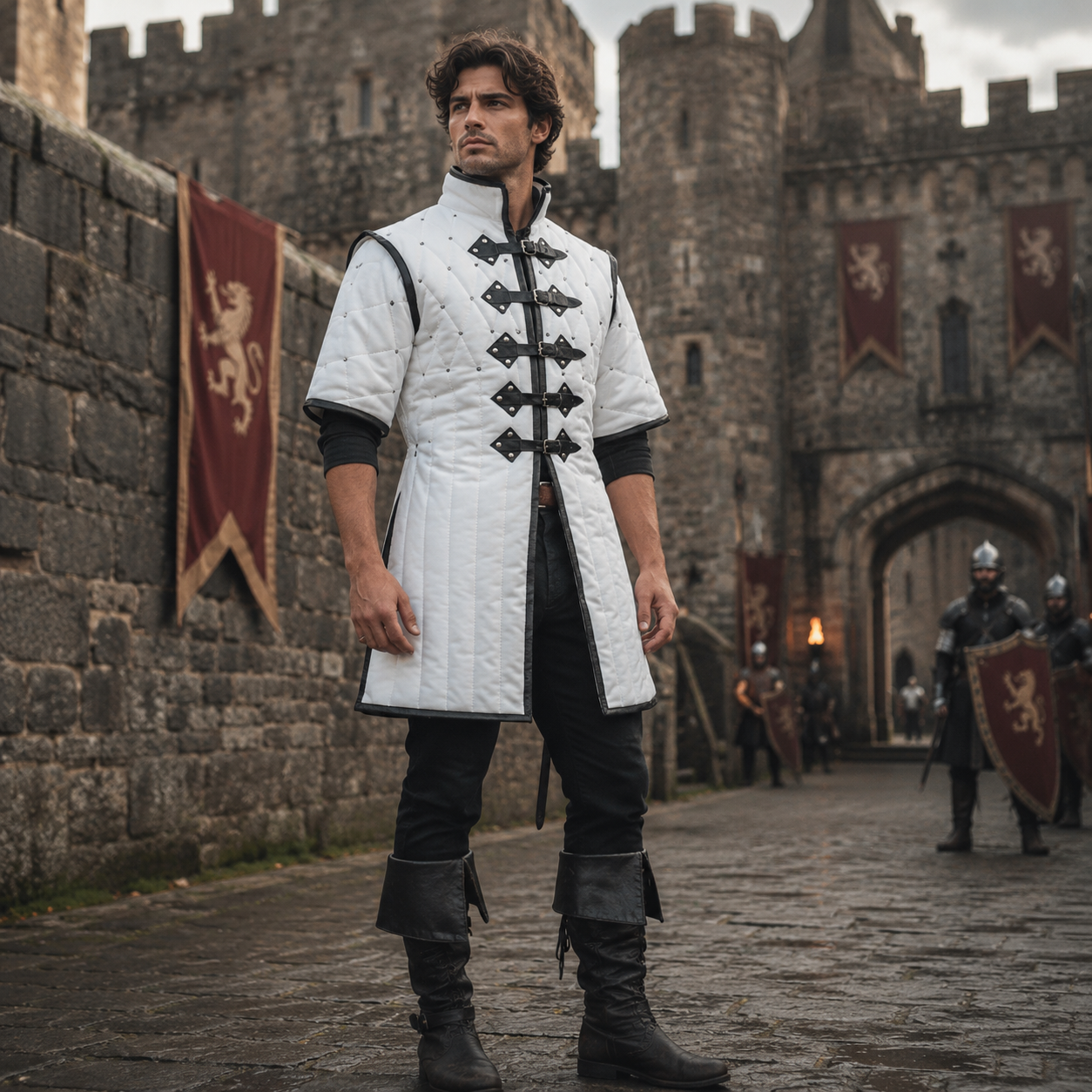 Medieval Gambeson Armour – Quilted Padded Costume , Renaissance Faire Dress