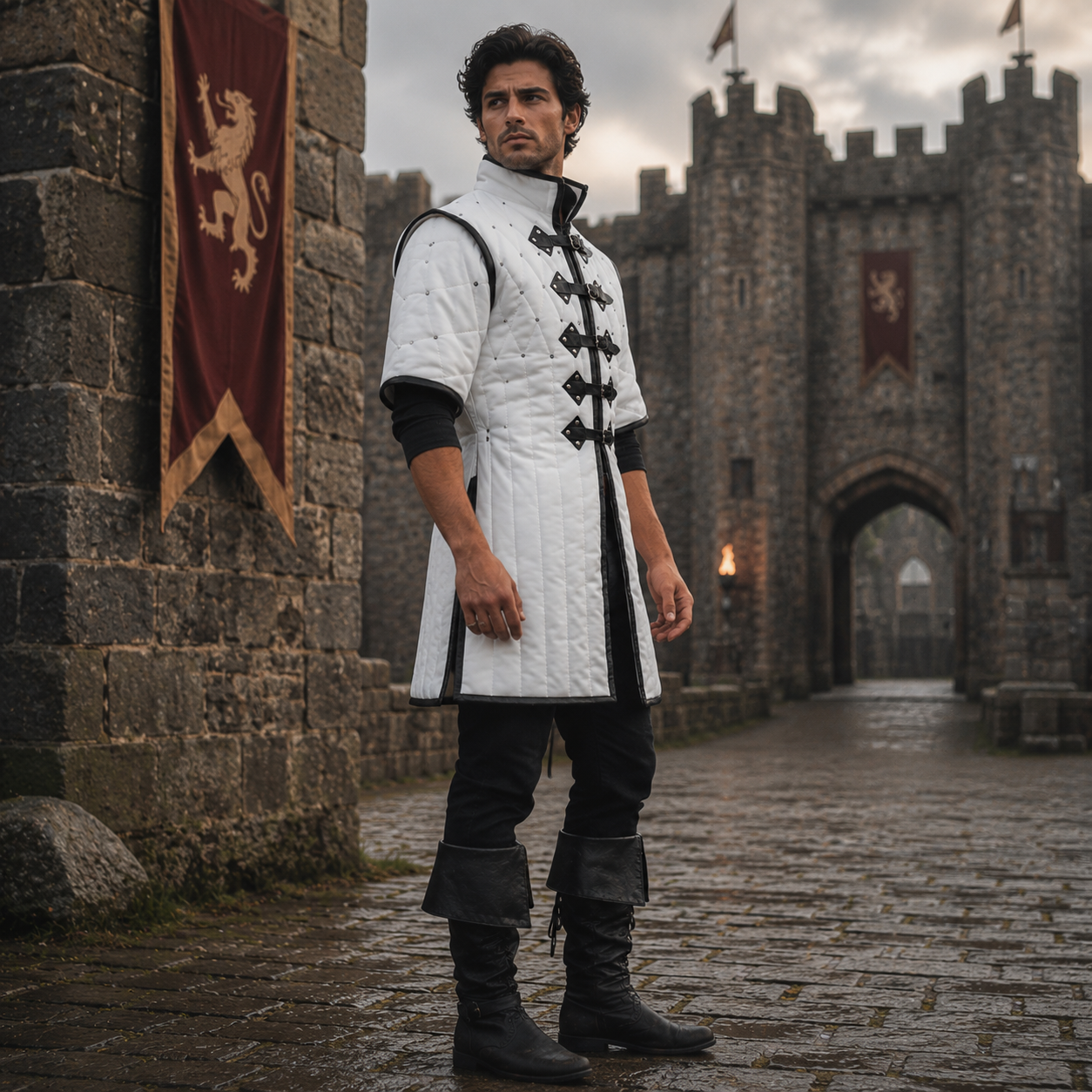 Medieval Gambeson Armour – Quilted Padded Costume , Renaissance Faire Dress