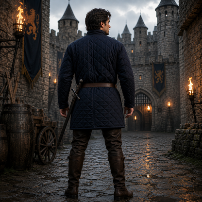 Medieval Gambeson Armor - Blue Padded Jacket Costume