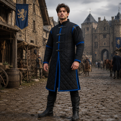 Ren Faire Gambeson : Quilted Costume , Cotton Padded Dress