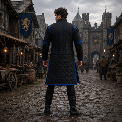 Ren Faire Gambeson : Quilted Costume , Cotton Padded Dress