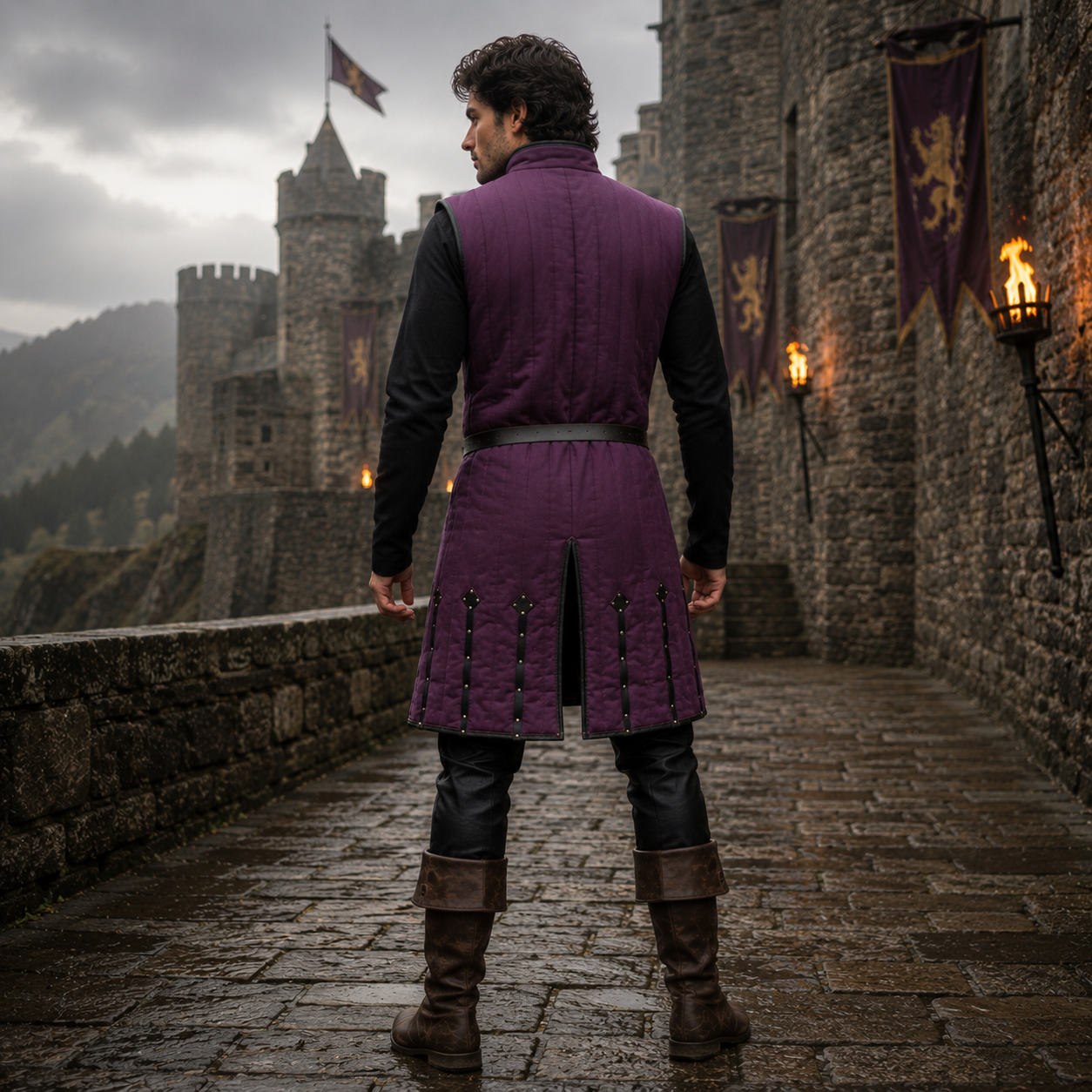 Medieval Sleeveless Gambeson Long Length | LARP & Halloween Costume