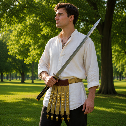 Roman Centurion Leather Cingulum Belt – Legionary Armor Accessory for Reenactment & Cosplay