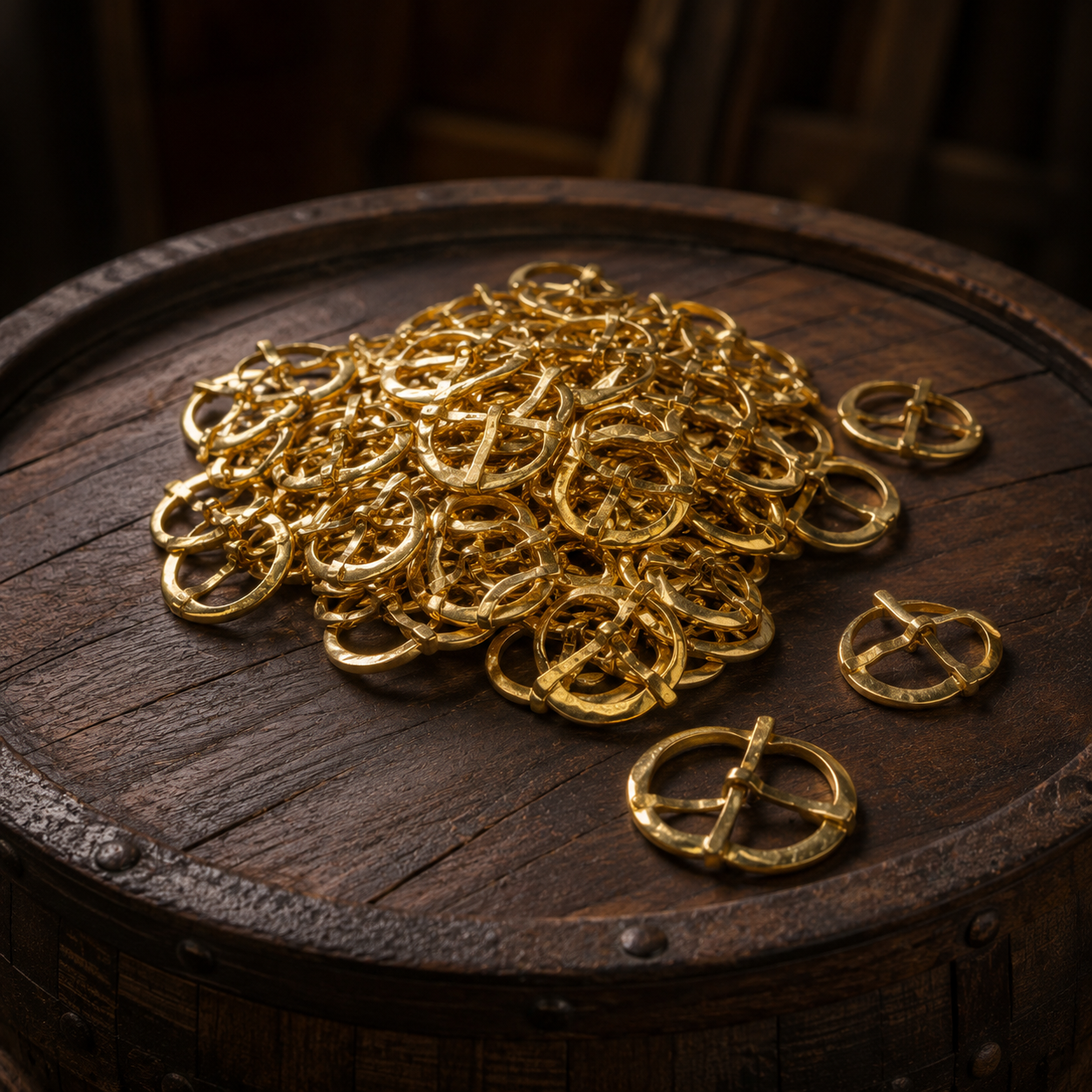 Small Medieval Solid Brass Belt Buckle | Handcrafted Leather craft LARP & Costume Hardware