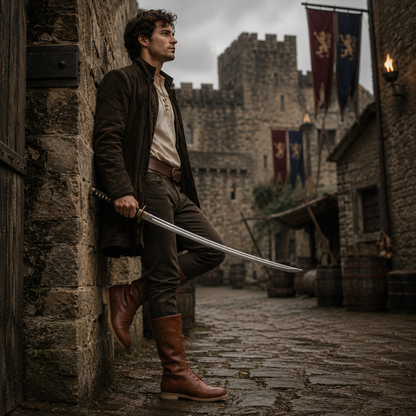 Medieval Renaissance Boots: Viking Pirate Style Ren faire Boots, Reenactments,